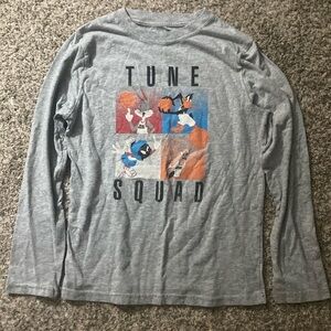 Space Jam long sleeve shirt, size medium. Grey